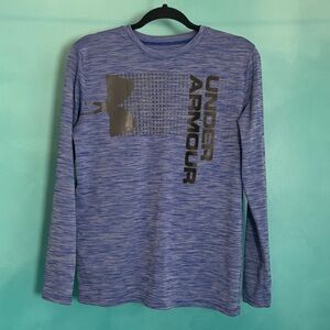 Under Armour Heathered Blue Long Sleeve Training Shirt
